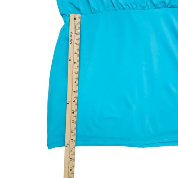 Max And Cleo One Shoulder Flowy Sleeve Dress Womens Size 4 Above Knee Stretchy - Picture 8 of 16